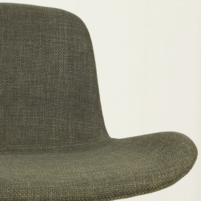 Barkruk Nino-Fé wit onderstel rib beige 75 cm