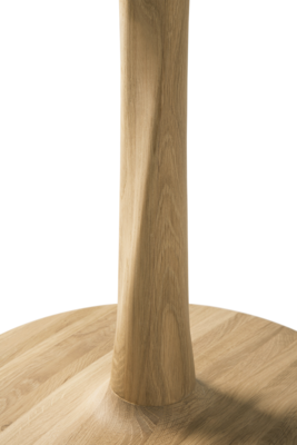 Ethnicraft - Torsion eettafel rond - eiken/eiken zwart - hoogte: standaard 76 cm