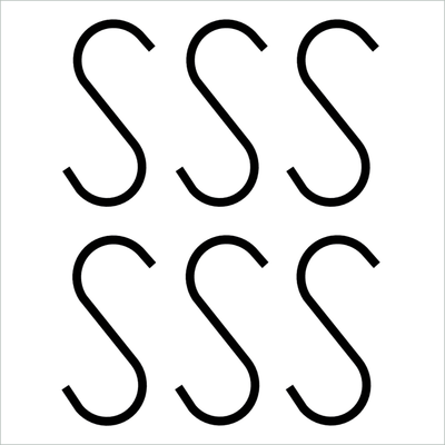 S-haakjes - set van 6