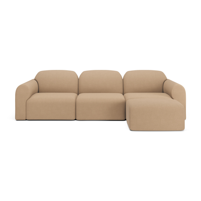 Bulky modulaire bank set - 3 seat - light sepia 