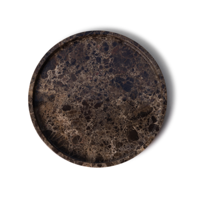 Dienblad rond met rand Bruin