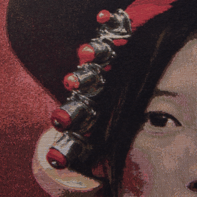 Geweven wandpaneel Tibetan Girl