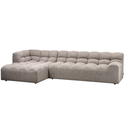 Allure chaise longue links geweven stof naturel melange