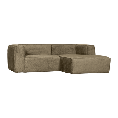 Bean chaise longue bank rechts chenille velvet taupe