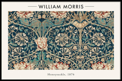 Walljar poster ingelijst - William Morris - Honeysuckle