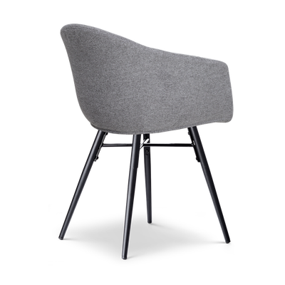 Eetkamerstoel Nena-Otis - zwart houten onderstel