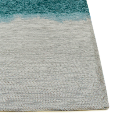 Vloerkleed Storm blauw en wit gradiënt