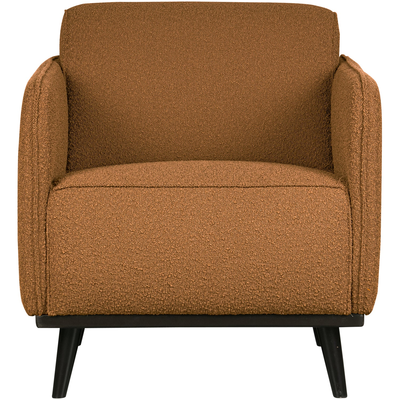 Statement fauteuil met arm chenille velvet perzikroze