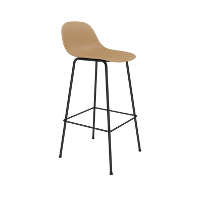 Muuto barkruk met rugleuning Fiber Bar Stool Tube Base