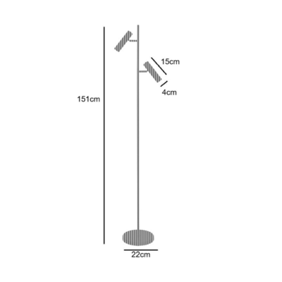 Vloerlamp Geert 2-Lichts – Crème