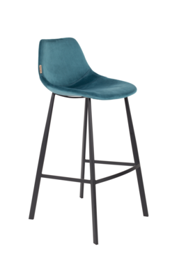 Dutchbone Franky Barkruk Velvet 80 cm - Set van 2