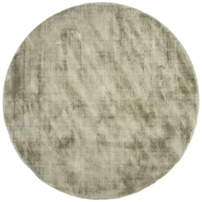 Vloerkleed Viscose - Green Rond