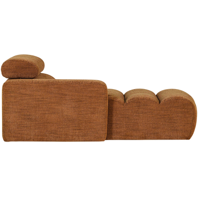 Novi chaise longue element arm links ribstof terra
