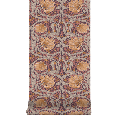 vliesbehang william morris at home pimpernel plum