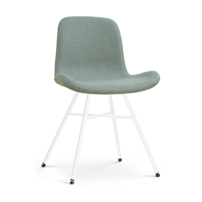 Eetkamerstoel Noa-Fé gestoffeerd - wit onderstel