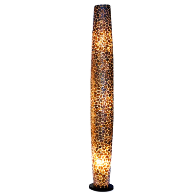 Vloerlamp apollo turtle gold capiz schelp