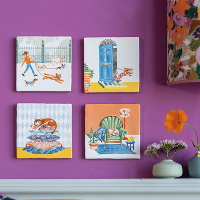 StoryTiles wandtegel Sleepy cat