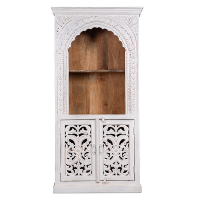 Liya - Witgewassen Houten Kast Mangohout