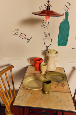 HKliving Servies Farmhouse Ceramics Bekers - set van 2