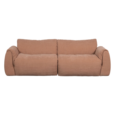 Baggy 2-zits bank 3d chenille middenbruin