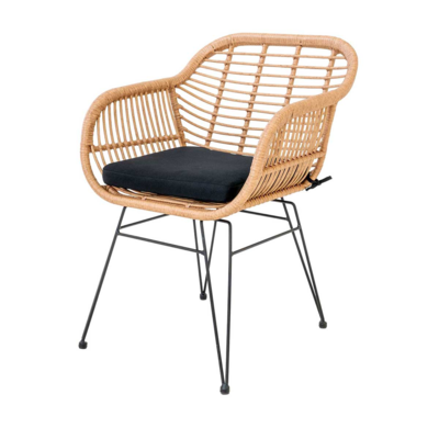 Rotan tuinstoel Madelein - met zitkussen