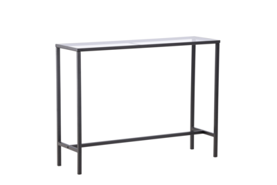 Toa Sidetable - 100 x 30 cm - Zwart met Glas