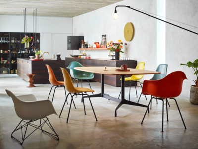 Vitra loungestoel Eames LAR zwart onderstel