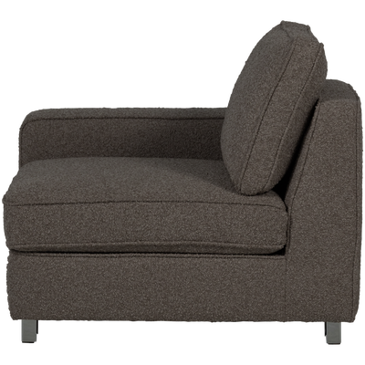 Lazy 1-zits element met arm links boucle antraciet