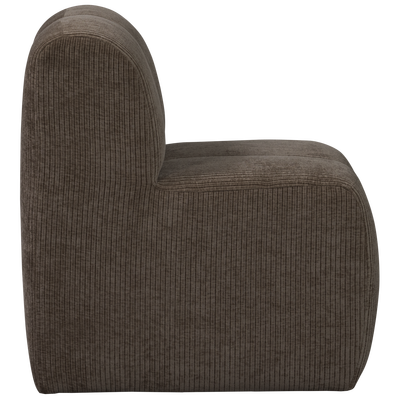 Mojo eetbank 84 cm met rugleuning wollig bruin