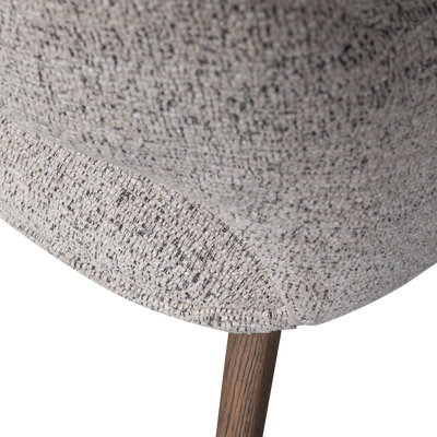 Murat eetkamerstoel taupe met houten poot naturel
