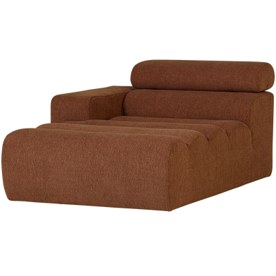 Novi chaise longue element arm links ribstof terra
