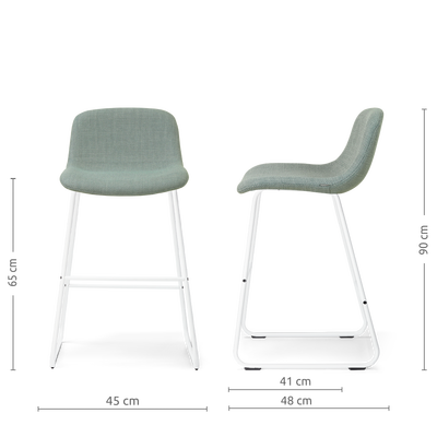 Barkruk Nino-Mats wit onderstel 65 cm 