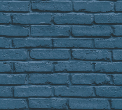 3D Steen Effect Behang Gekleurde Bakstenen Muur - Blauw