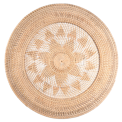 Rotan wandbord Pelat musim penas large Ø 50cm incl. hanglus