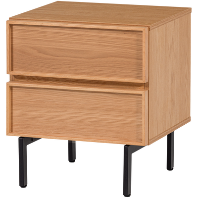 Tours ladekast/nachtkastje 2 lades melamine/mdf naturel