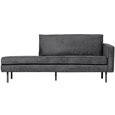 Rodeo daybed rechts ribstof bruin