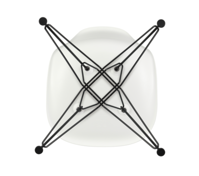 Vitra stoel Eames DSR Basic dark onderstel