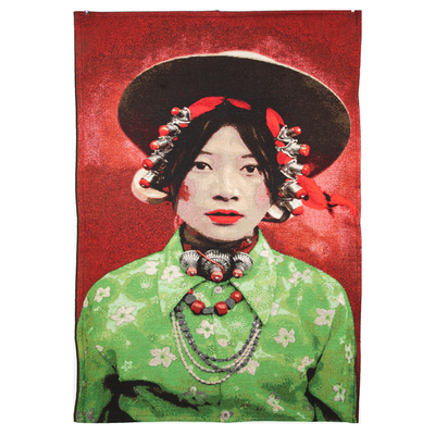 Wandpaneel geweven Tibetan Girl