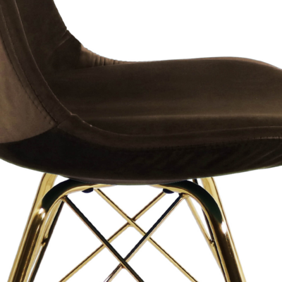 Kuipstoel Velvet goud frame