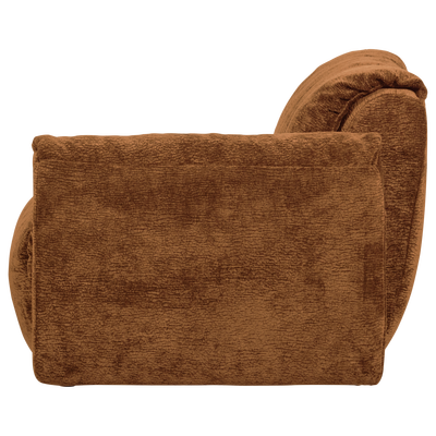 Baggy 1-zits element met arm rechts geweven chenille bruin