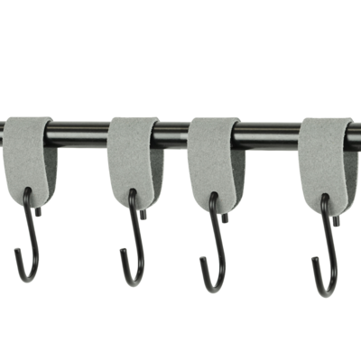 Leren S-haak hangers (set van 4)