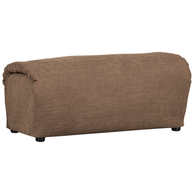 Baggy hocker geweven stof naturel melange