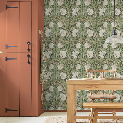 vliesbehang william morris at home pimpernel green