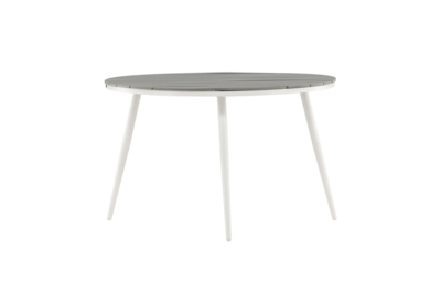 Solis Tuintafel - ø120cm - Wit Grijs