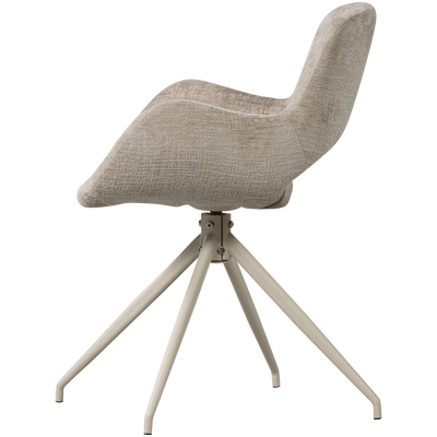 Eliva eetkamerstoel structure velvet paars - set van 2