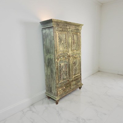 kast 2 deur 2 la blauw uniek