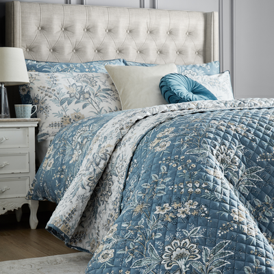 textiel laura ashley doorgestikte sprei marlbrook