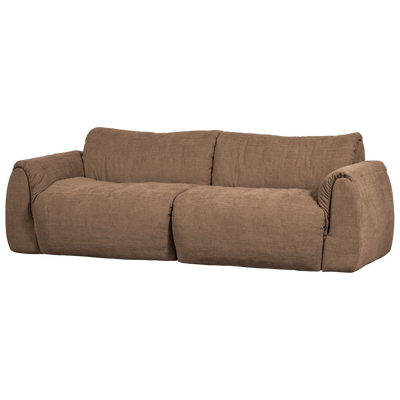 Baggy 2-zits bank 3d chenille middenbruin