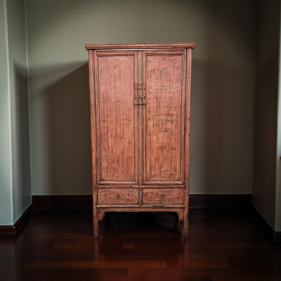 kast 2 deur 2 la roze/rood uniek