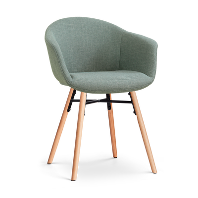 Eetkamerstoel Nena-Otis gestoffeerd - met armleuningen